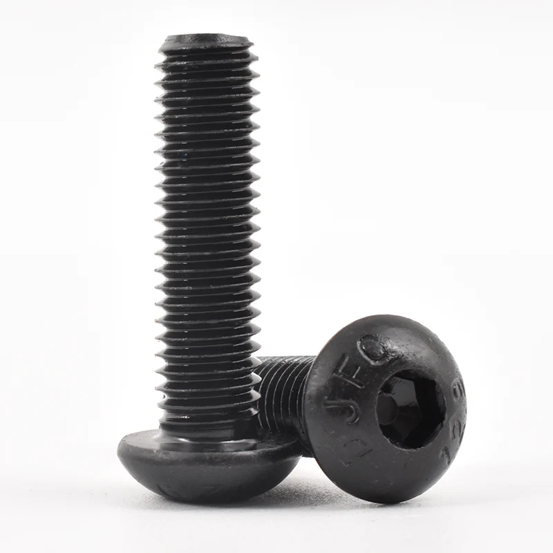 Vis de tête de bouton de socket hexo-oxyde noir