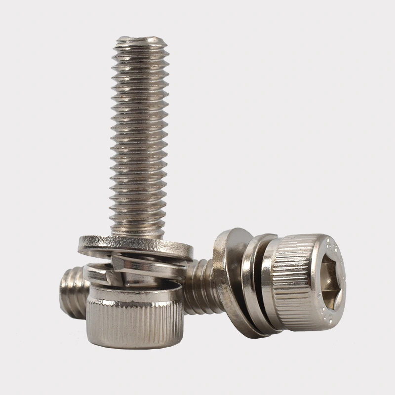 Vis de combinaison de tête de capuche à douille hexiste à nickel